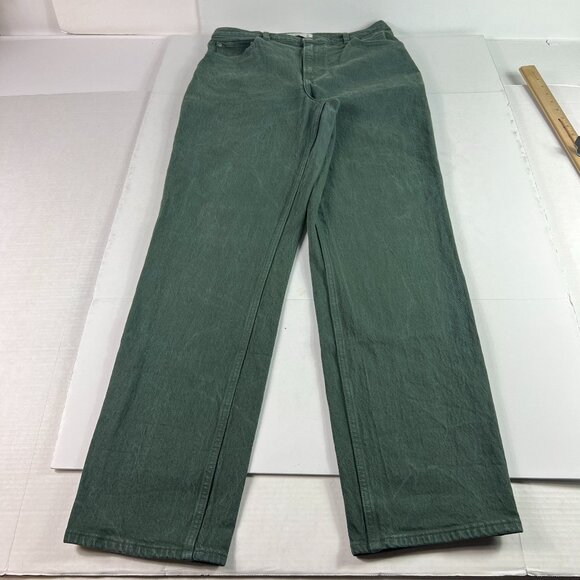 Abercrombie Fitch Jeans Womens 31x32* 90s Straight High Rise Green Denim Tag 30L - Picture 1 of 16